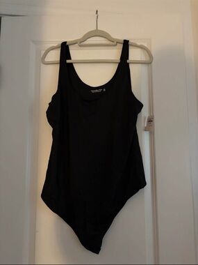 Abercrombie Black Scoop Neck Tank Bodysuit
